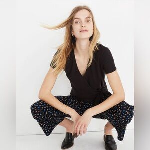 Madewell Texture & Thread Wrap-Tie Top